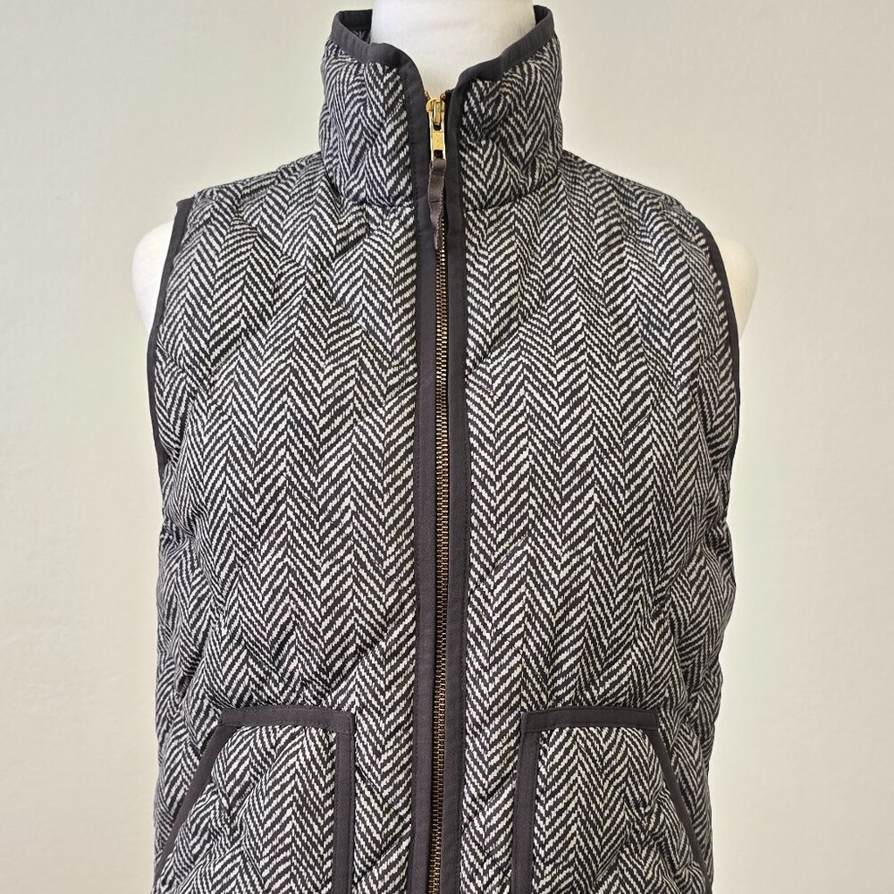 J.Crew Quilted Herringbone Vest Women’s XS Tailored Down Alternative